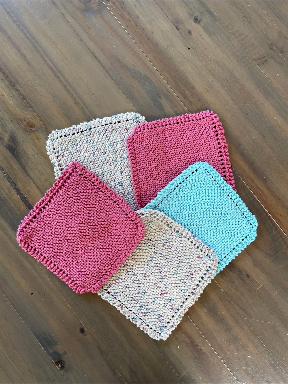 Handmade 100% Cotton Dishcloths 5 pk